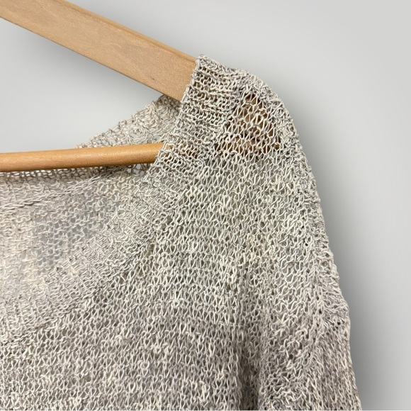 Eileen Fisher Scoop neck Top Net Sz Small Linen mix - Picture 4 of 9